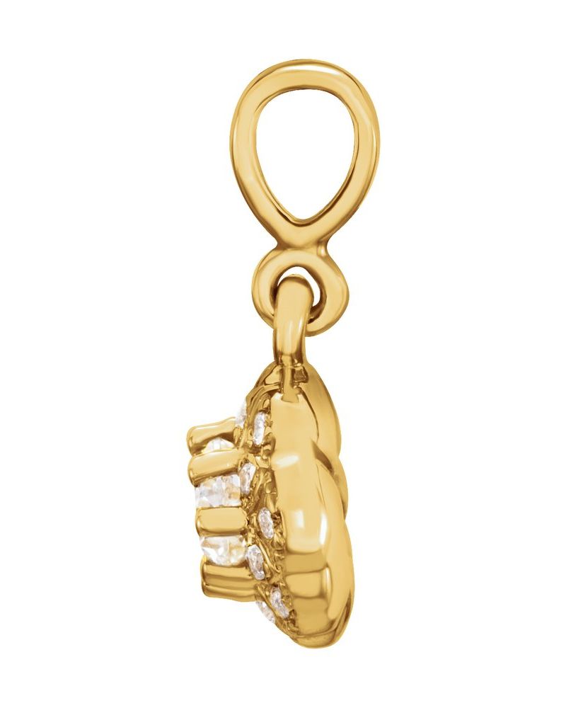 Pingente Halo em Ouro 14k com Diamantes Naturais – Modelo 15