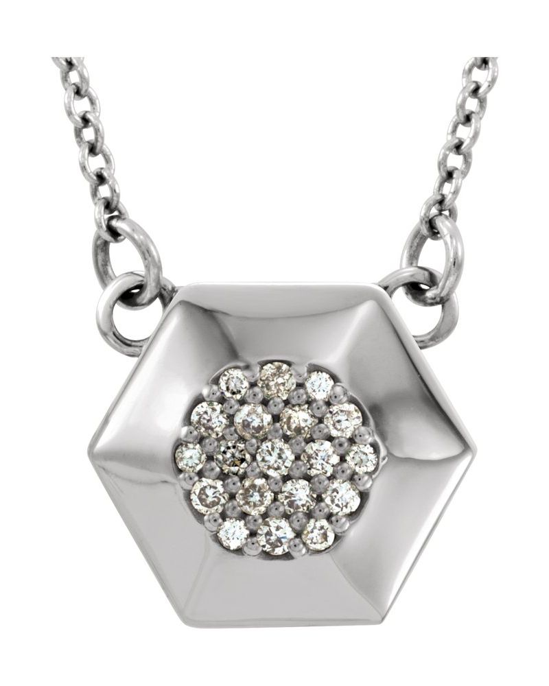 Colar Geométrico Cluster em Ouro 14k com Diamantes Naturais