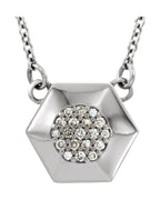 Colar Geométrico Cluster em Ouro 14k com Diamantes Naturais