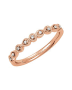 Anel Vintage Empilhável em Ouro 14k com Diamantes Naturais