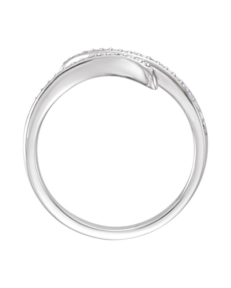 Anel Bypass em Ouro 14k com Diamantes Naturais – Modelo 3