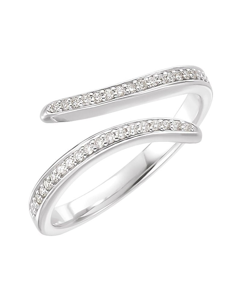 Anel Bypass em Ouro 14k com Diamantes Naturais – Modelo 3