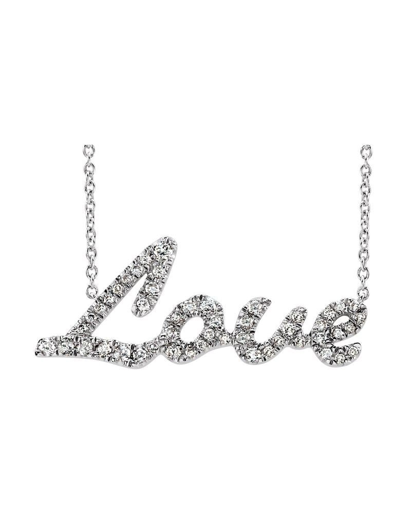 Colar Amor em Ouro 14k com Diamantes Naturais – Modelo 2