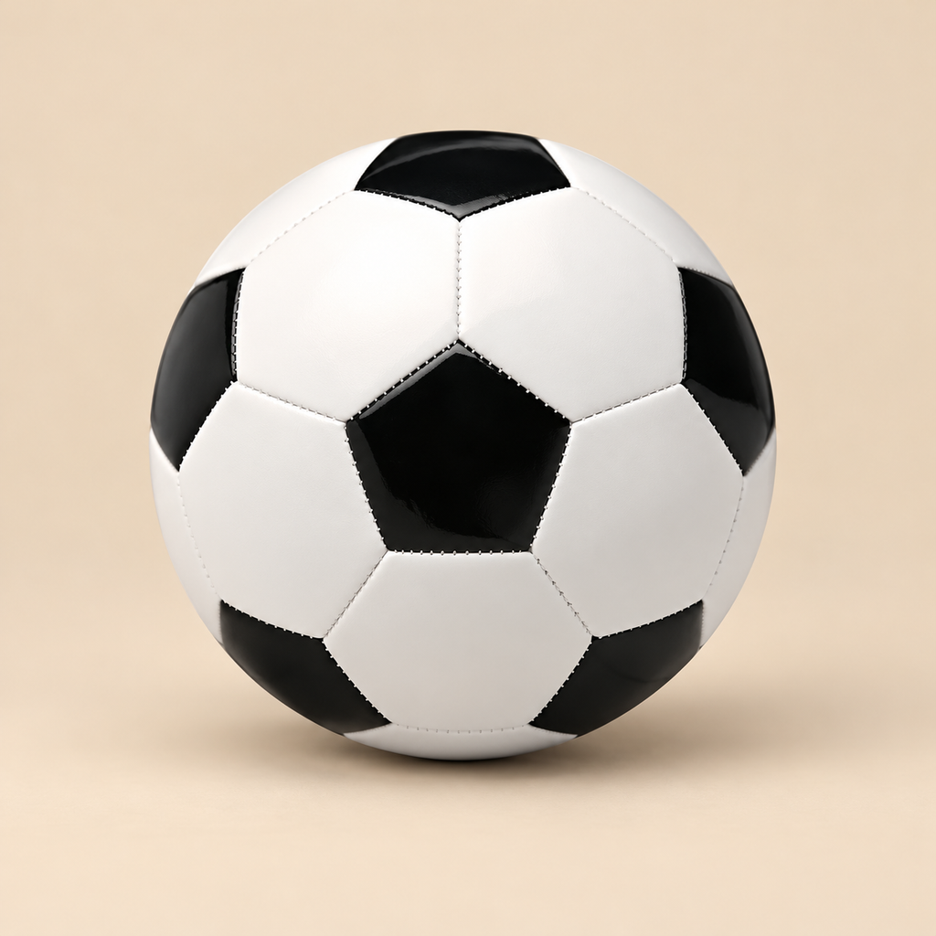Bola de Futebol Preta e Branca Clássica
