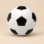 Bola de Futebol Preta e Branca Clássica
