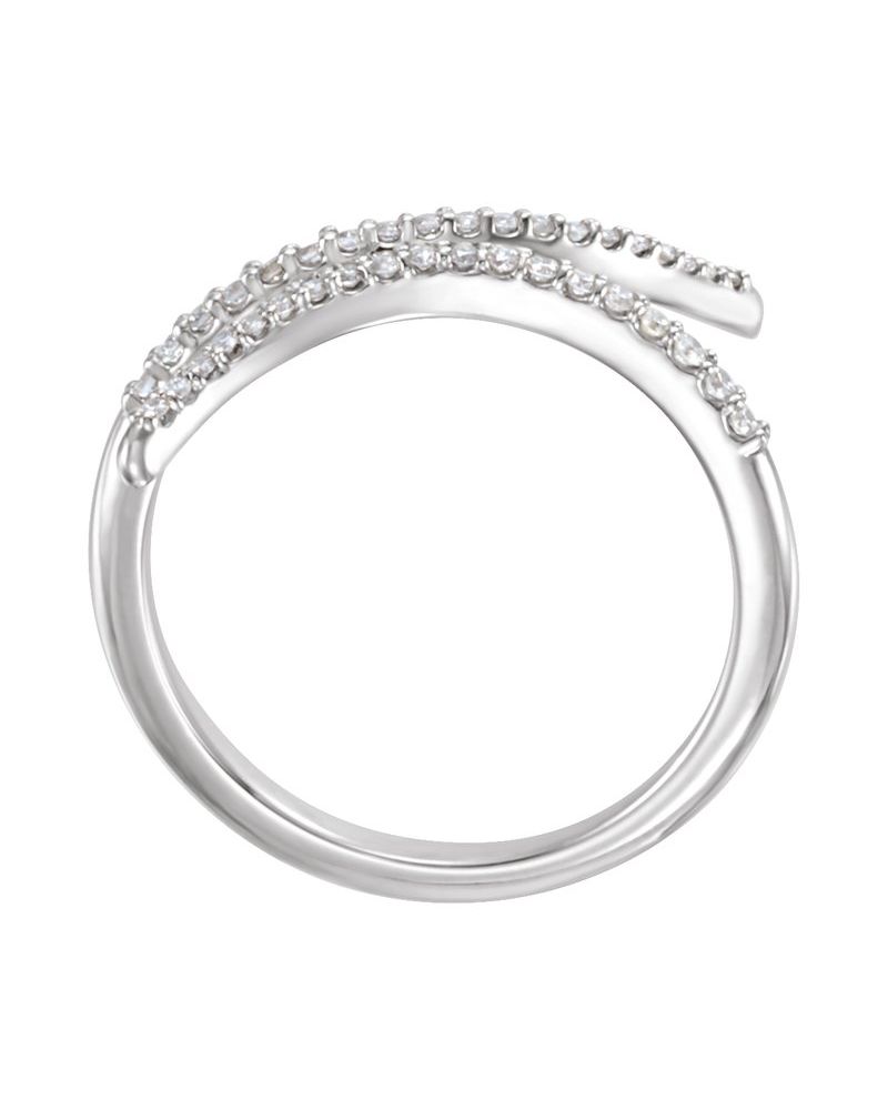 Anel Bypass em Ouro 14k com Diamantes Naturais – Modelo 2