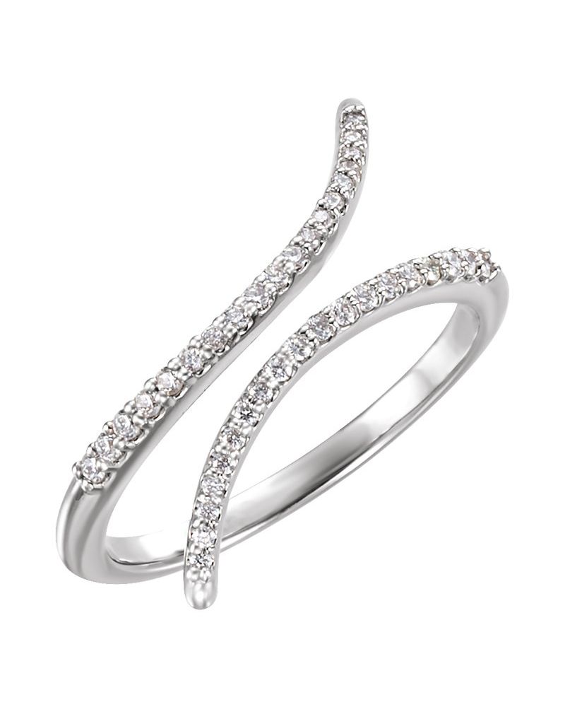Anel Bypass em Ouro 14k com Diamantes Naturais – Modelo 2