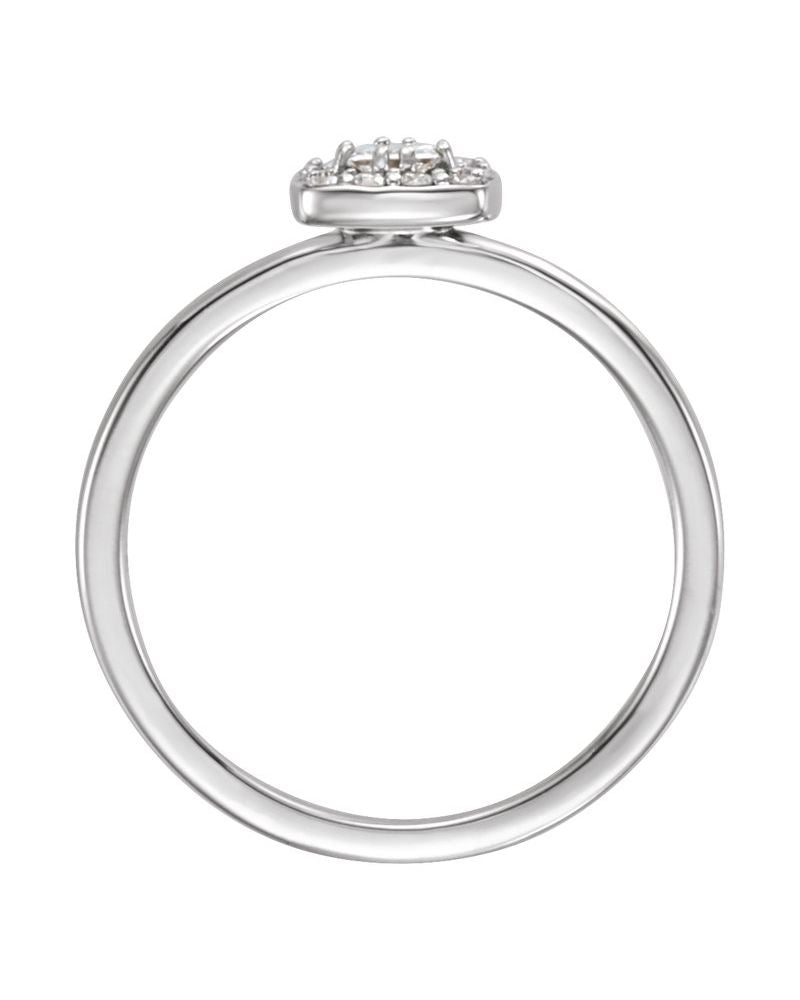 Anel Halo em Ouro 14k com Diamantes Naturais – Modelo 7