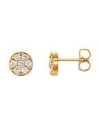 Brinco Cluster em Ouro 14k com Diamantes Naturais – Modelo 3