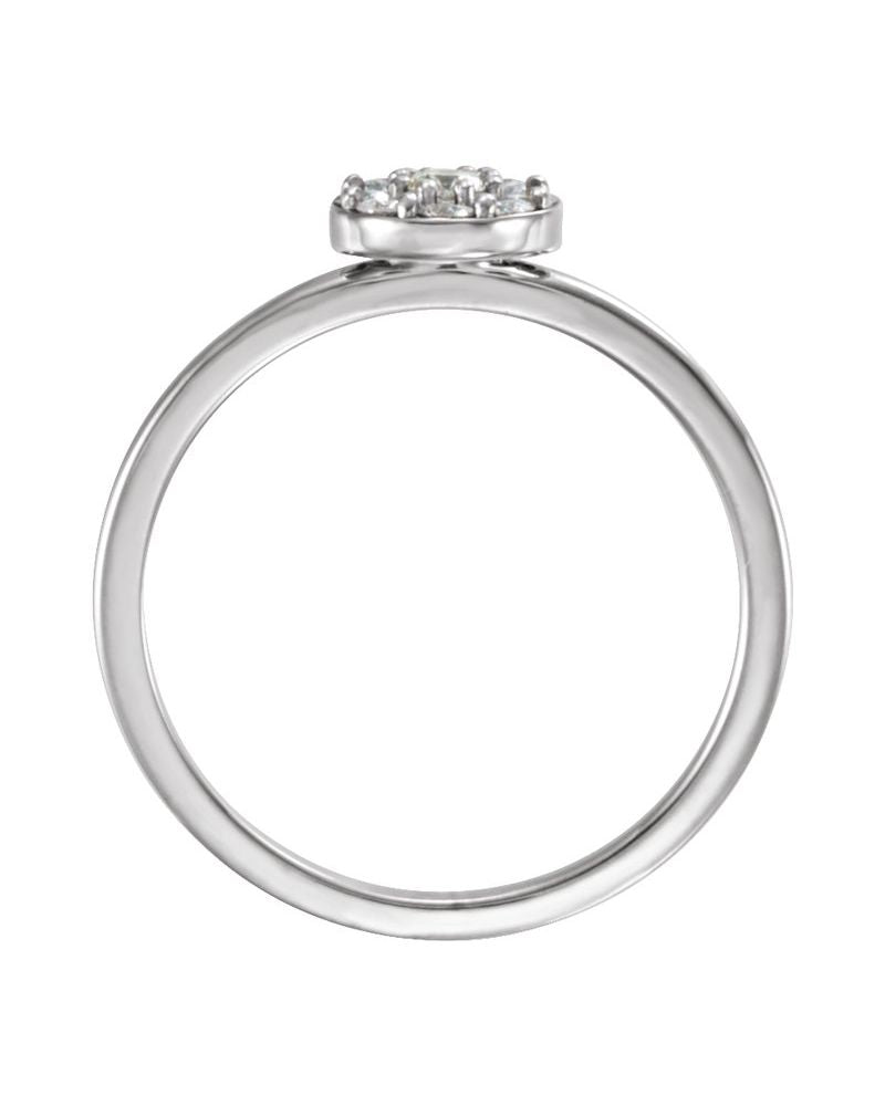 Anel Cluster em Ouro 14k com Diamantes Naturais – Modelo 7