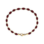 Pulseira riviera granada – Ouro Amarelo 14k