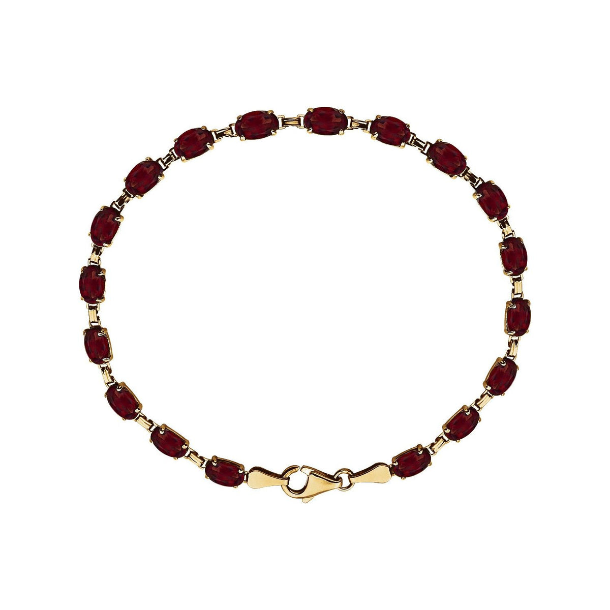 Pulseira riviera granada – Ouro Amarelo 14k