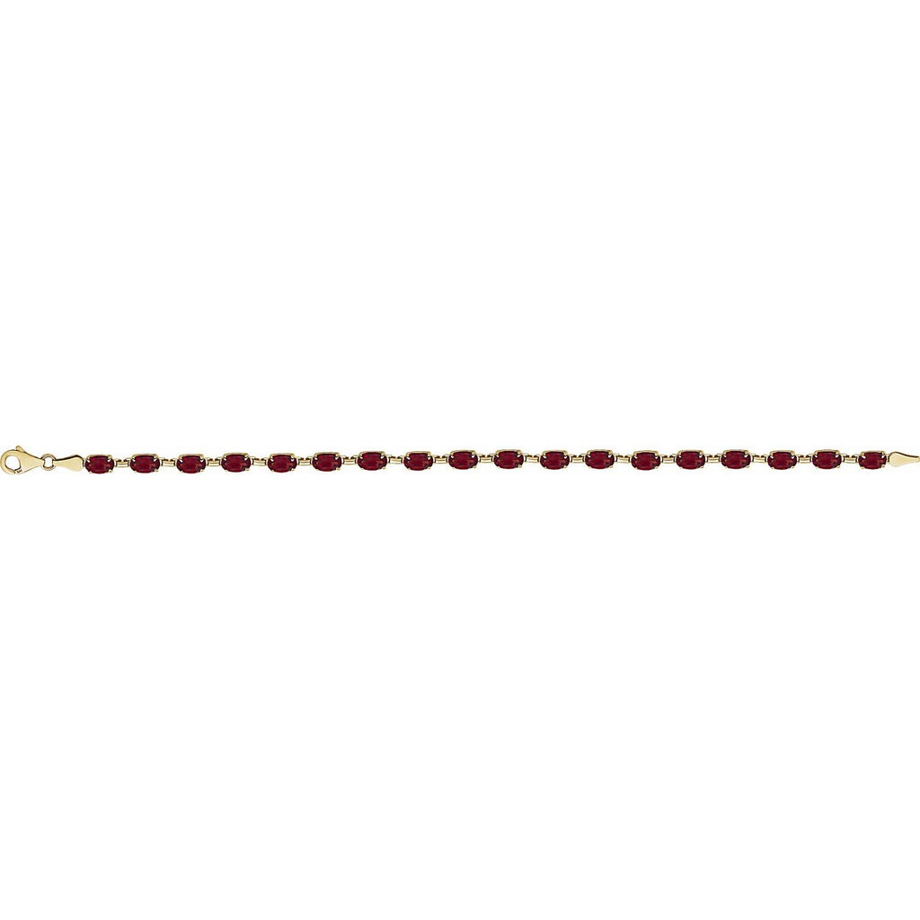 Pulseira riviera granada – Ouro Amarelo 14k