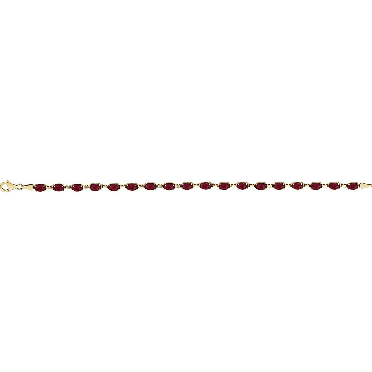 Pulseira riviera granada – Ouro Amarelo 14k