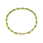 Pulseira riviera peridoto – Ouro Amarelo 14k