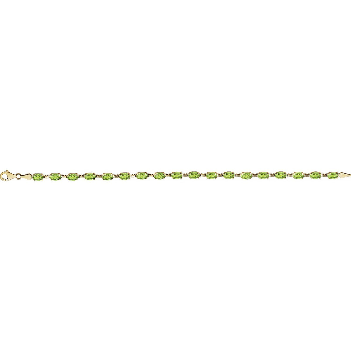 Pulseira riviera peridoto – Ouro Amarelo 14k