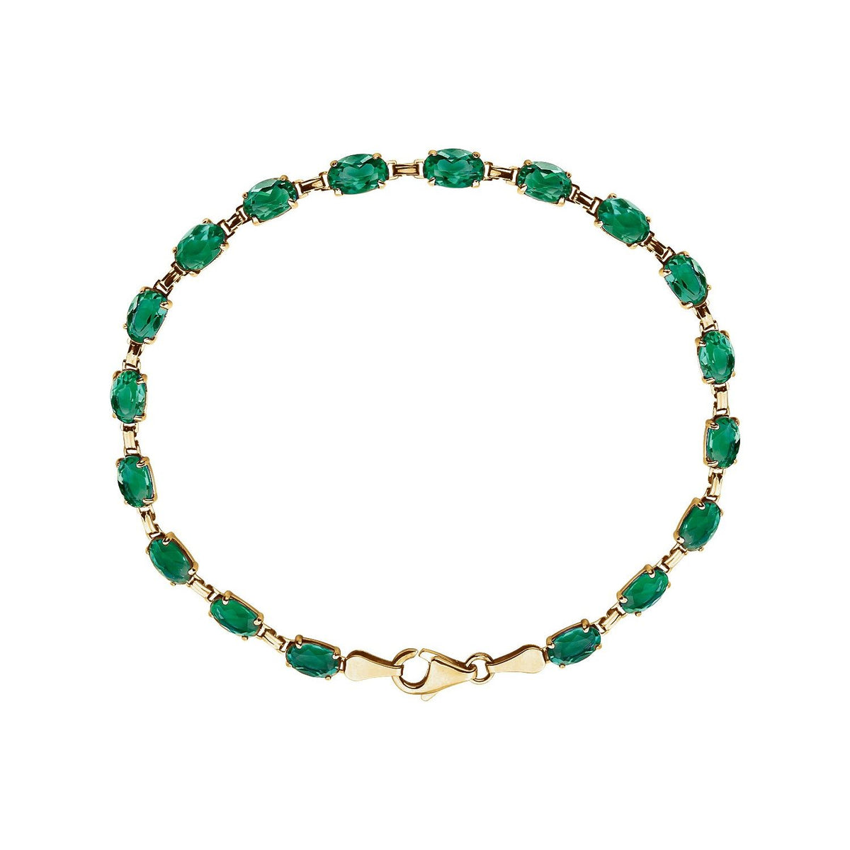 Pulseira riviera esmeralda – Ouro Amarelo 14k