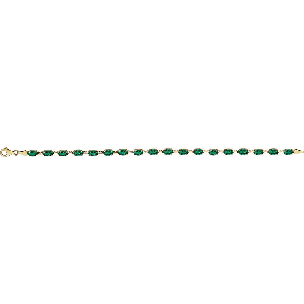 Pulseira riviera esmeralda – Ouro Amarelo 14k