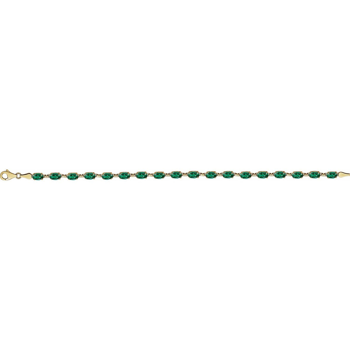 Pulseira riviera esmeralda – Ouro Amarelo 14k