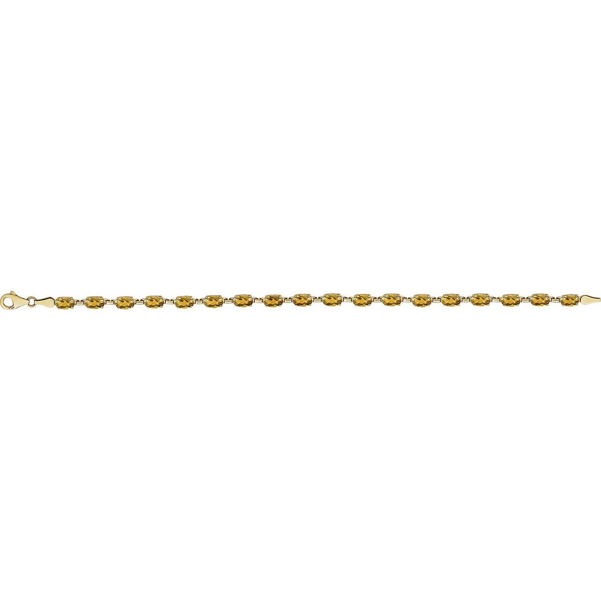 Pulseira riviera citrino – Ouro Amarelo 14k