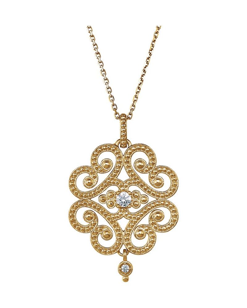 Colar Granulado em Ouro 14k com Diamantes Naturais – Modelo 4