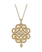 Colar Granulado em Ouro 14k com Diamantes Naturais – Modelo 4