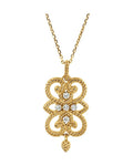 Colar Granulado em Ouro 14k com Diamantes Naturais – Modelo 2