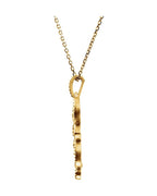Colar Granulado em Ouro 14k com Diamantes Naturais – Modelo 2