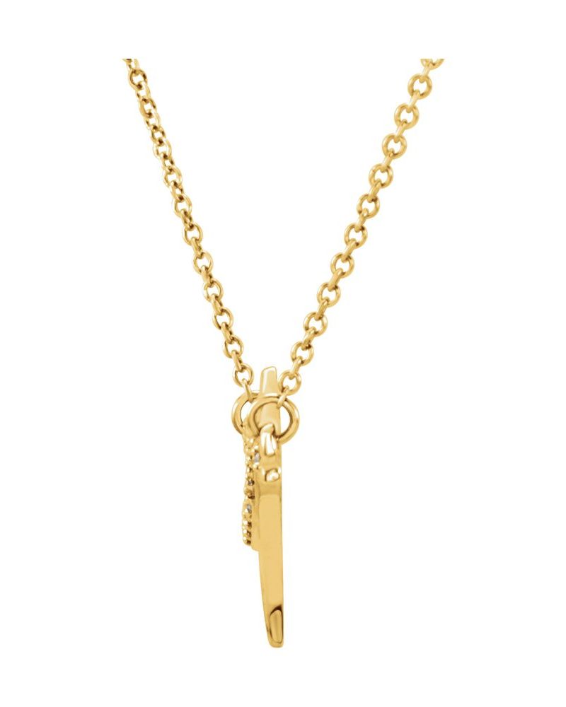 Colar Orgânico Barra em Ouro 14k com Diamantes Naturais – Modelo 2