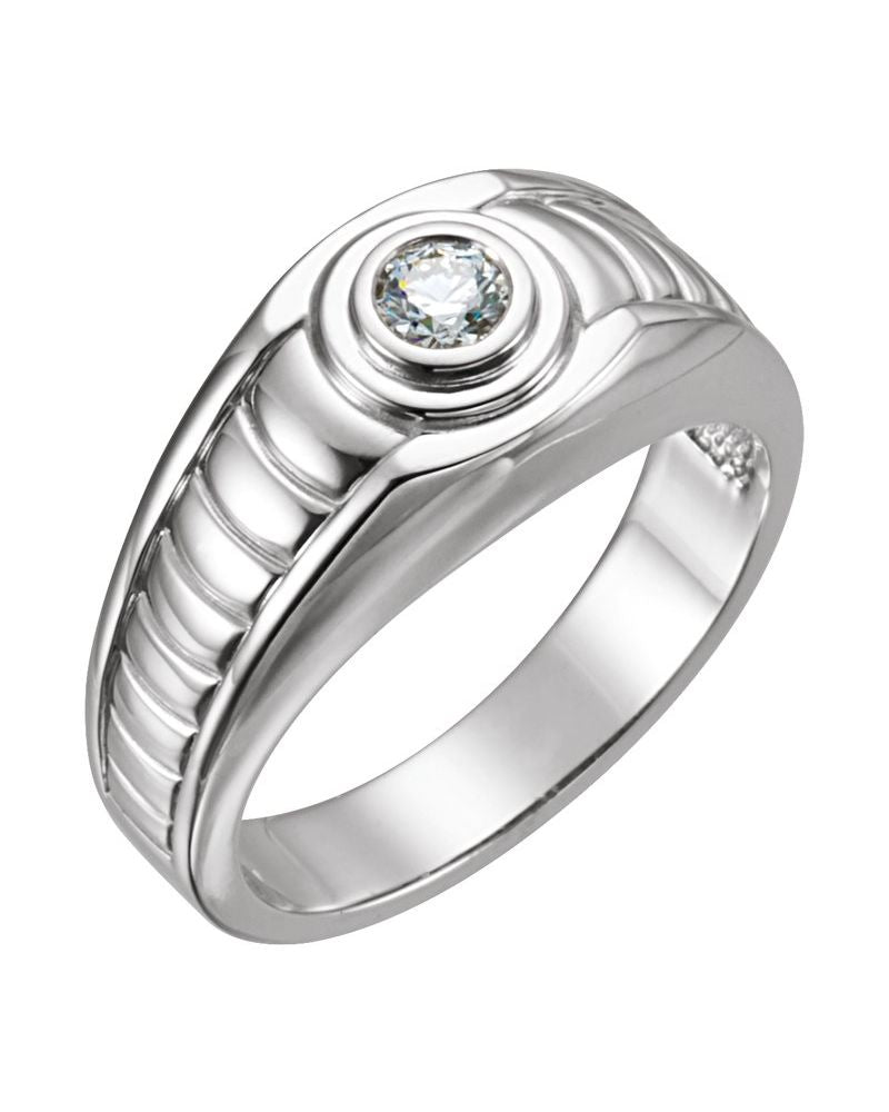 Anel Solitário em Ouro 14k com Diamantes Naturais – Modelo 13