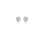 Argola de Prata 925 com Pedras Moissanites 1mm