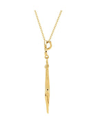 Colar Flor-de-lis em Ouro 14k com Diamantes Naturais – Modelo 5