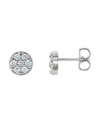 Brinco Cluster em Ouro 14k com Diamantes Naturais – Modelo 3