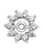 Jaqueta para Brinco Halo em Ouro 14k com Diamantes Naturais – Modelo 7