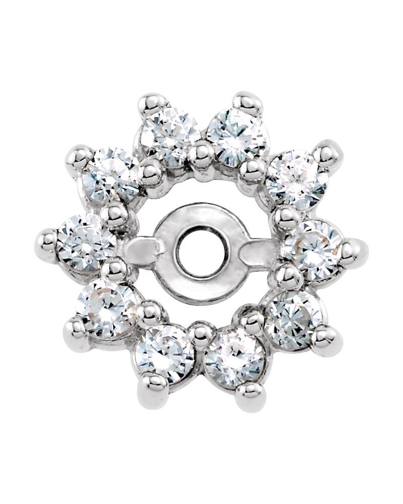Jaqueta para Brinco Halo em Ouro 14k com Diamantes Naturais – Modelo 7