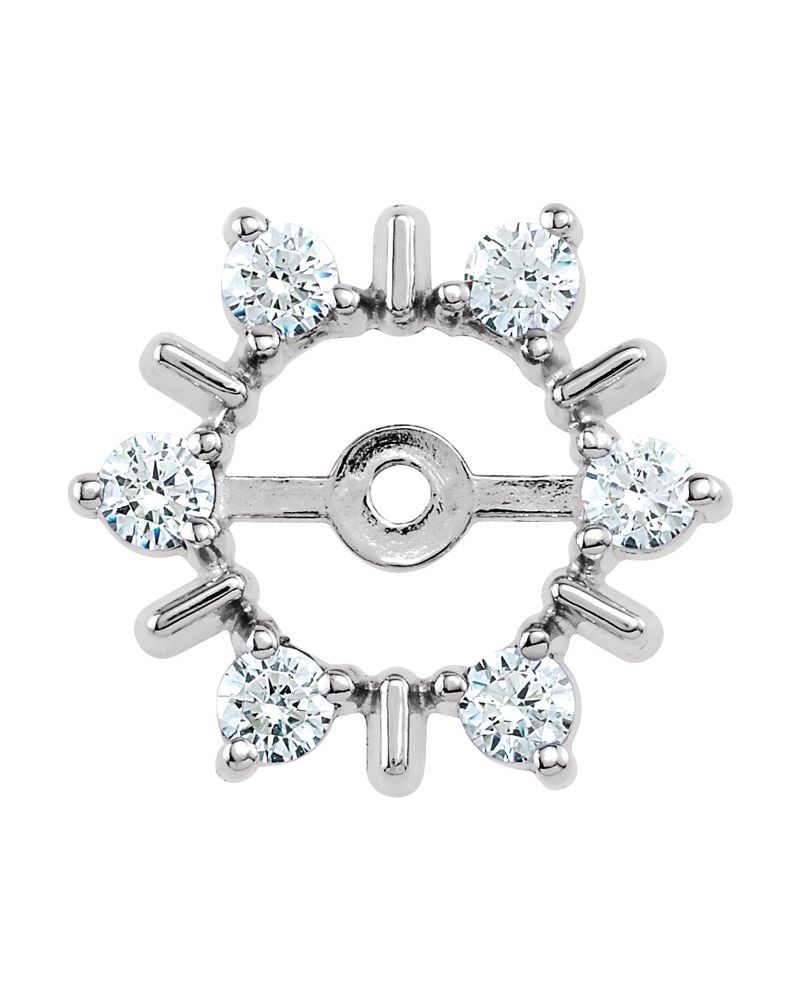 Jaqueta para Brinco Halo em Ouro 14k com Diamantes Naturais – Modelo 15