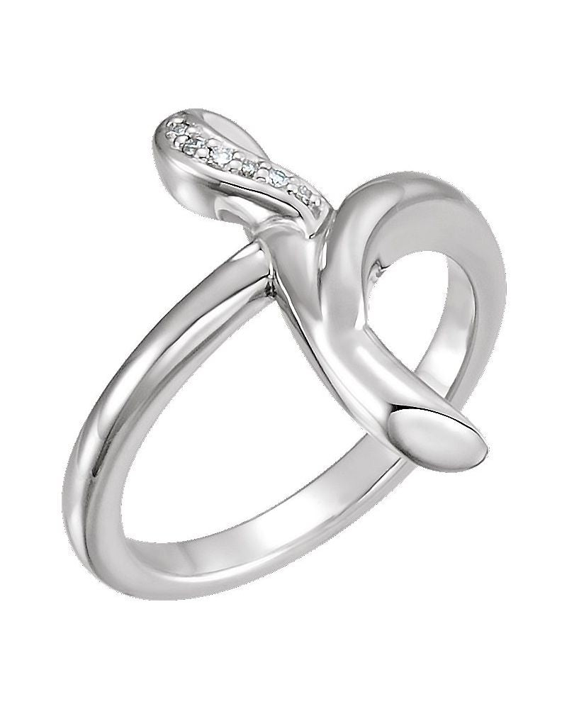 Anel Cruz Cravejado em Ouro 14k com Diamantes Naturais – Modelo 2