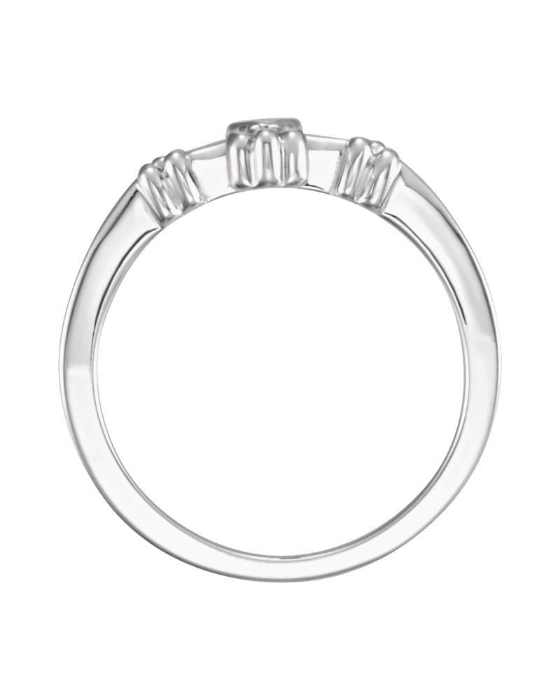 Anel Cruz em Ouro 14k com Diamantes Naturais – Modelo 6