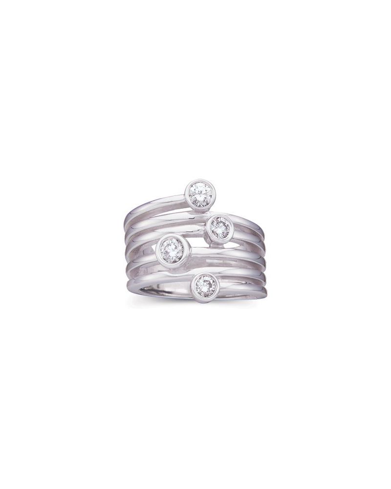Anel Mão Direita Cravejado em Ouro 14k com Diamantes Naturais – Modelo 6