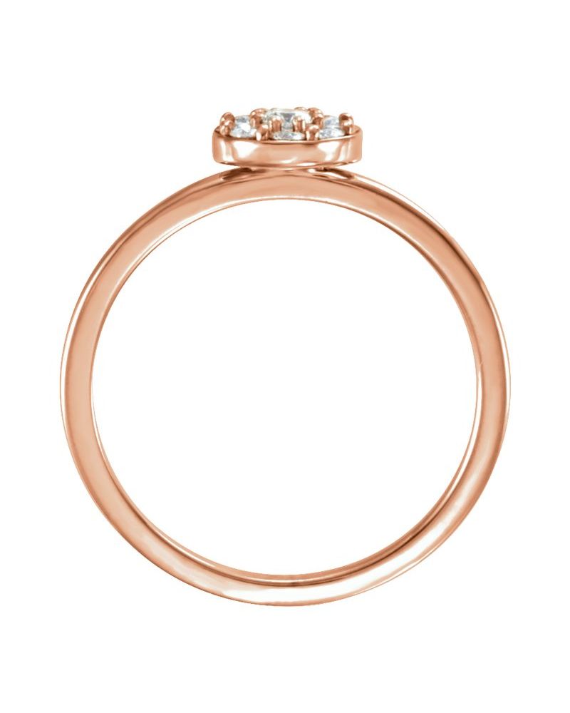Anel Cluster em Ouro 14k com Diamantes Naturais – Modelo 7