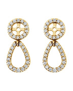 Jaqueta para Brinco Cravejada em Ouro 14k com Diamantes Naturais – Modelo 4