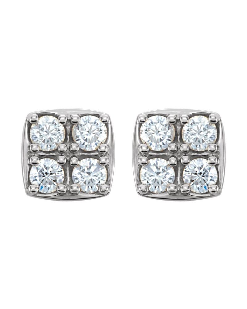Brinco Cluster em Ouro 14k com Diamantes Naturais – Modelo 7