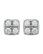 Brinco Cluster em Ouro 14k com Diamantes Naturais – Modelo 7