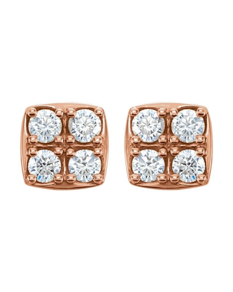 Brinco Cluster em Ouro 14k com Diamantes Naturais – Modelo 7