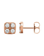 Brinco Cluster em Ouro 14k com Diamantes Naturais – Modelo 7