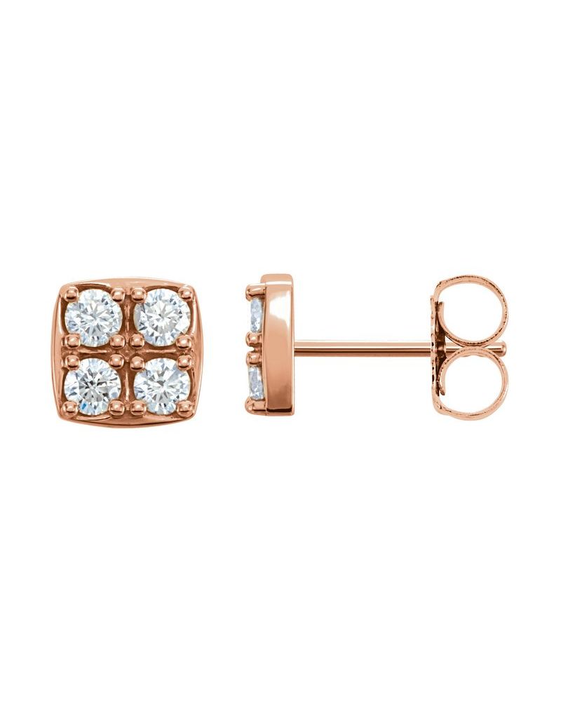Brinco Cluster em Ouro 14k com Diamantes Naturais – Modelo 7