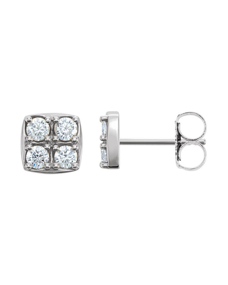 Brinco Cluster em Ouro 14k com Diamantes Naturais – Modelo 7