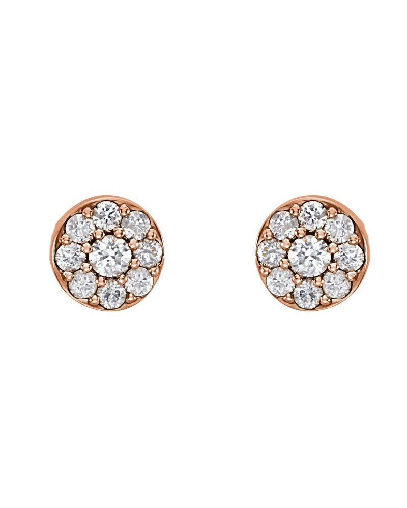 Brinco Cluster em Ouro 14k com Diamantes de Laboratório