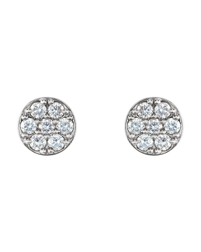 Brinco Cluster em Ouro 14k com Diamantes Naturais – Modelo 3