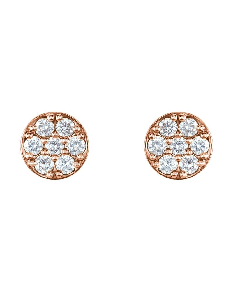 Brinco Cluster em Ouro 14k com Diamantes Naturais – Modelo 3